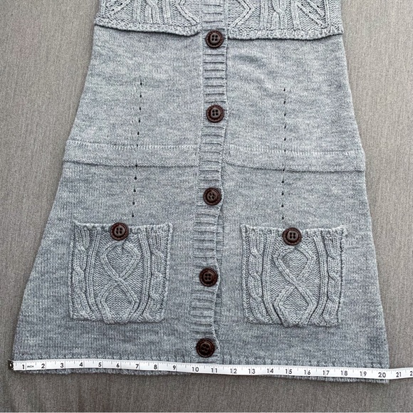 Women’s Sakura Grey Knitted Short Sleeve Cardigan, Size S - Picture 10 of 12